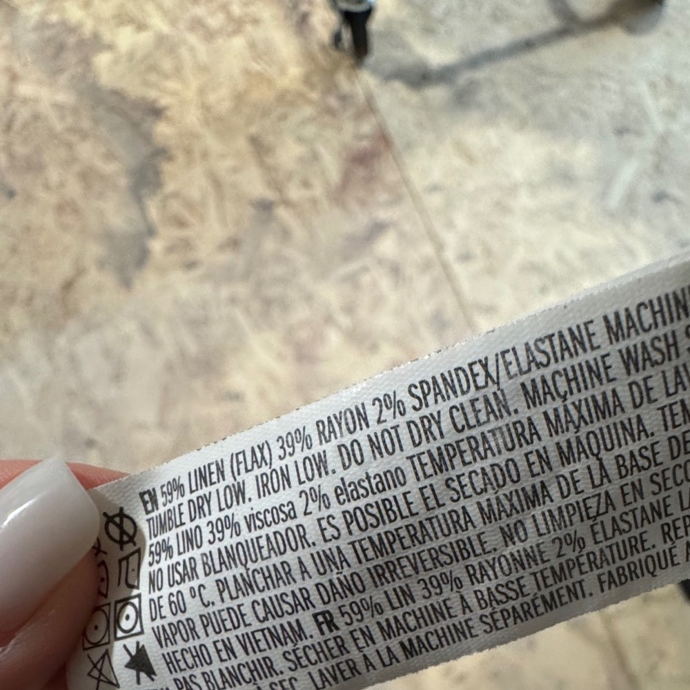 FOREVER 21 Black Linen Blend Button Down Midi Dress EUC - Picture 7 of 7